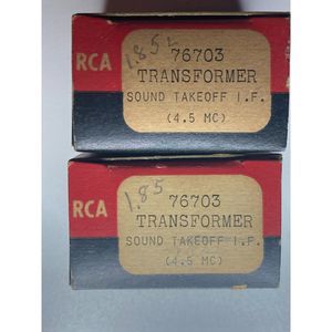 Set of 2 76703 RCA Transformer Sound Takeoff I.F. (4.5 I.F.) - Components NOS